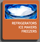 refrigerators, ice makers, freezers